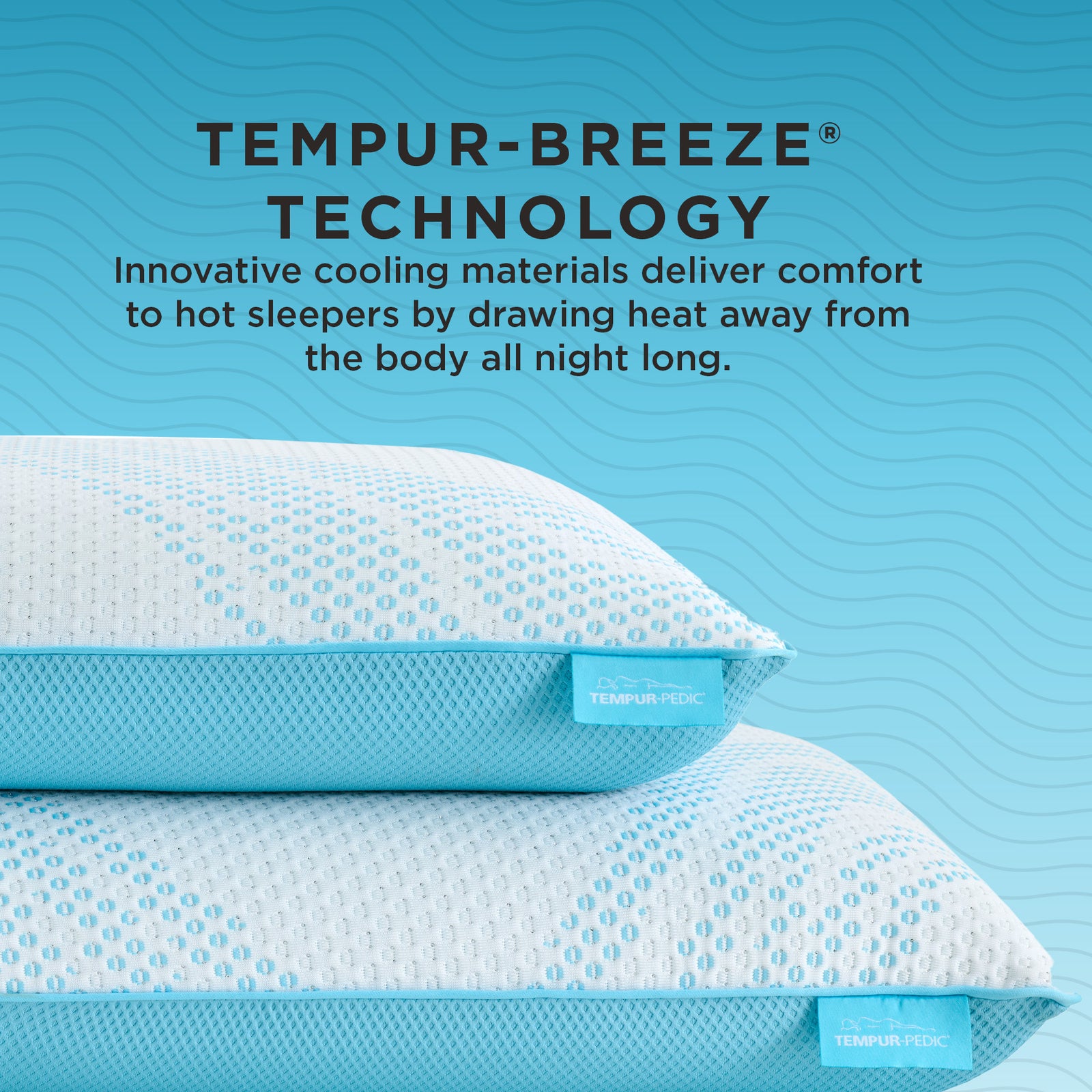 Tempur-Pedic cooling pillow fabric close-up heat absorption
