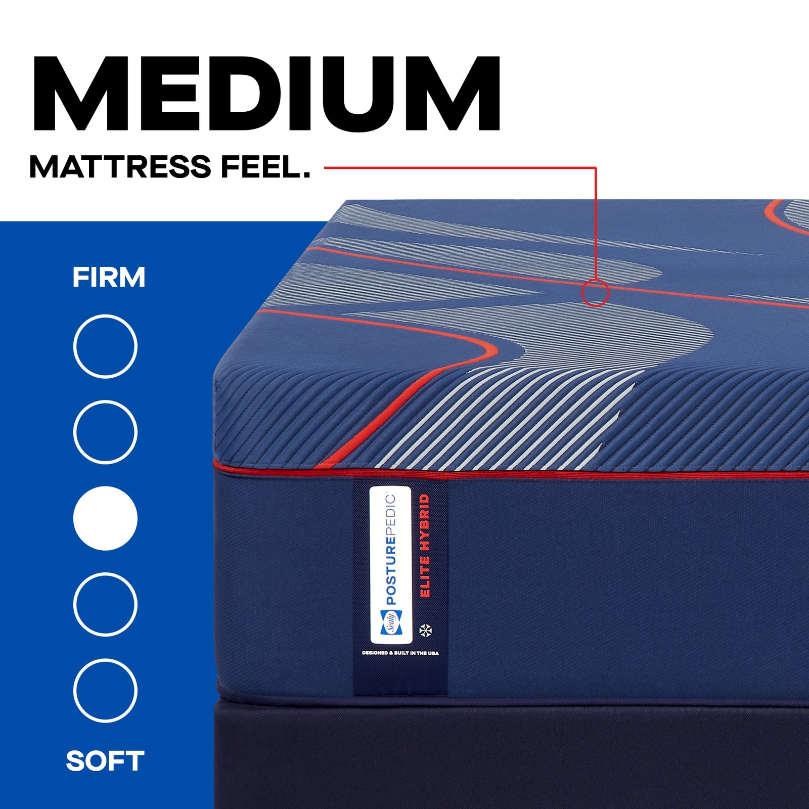 Sealy Posturepedic Elite Albany2 Hybrid Medium Mattress