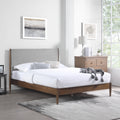 Infinity Del Mar Upholstered Platform Walnut Bed